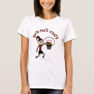 Light Red Womens Basketball T-Shirt