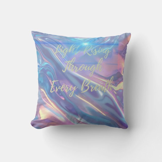 Light Rising Through Every Breath Pillow – Mindful (Front)