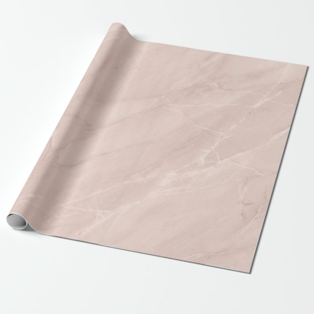 Light Rose Marble Contemporary Soft Design Wrapping Paper (Unrolled)