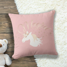 Light Rose Pink White Magical Unicorn