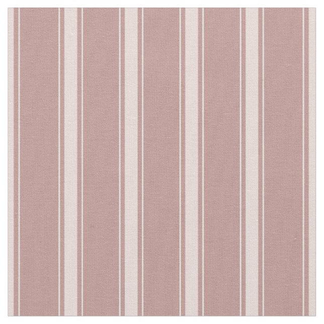 Light Rose Taupe & Pale Pink Stripes Fabric (Close Up)