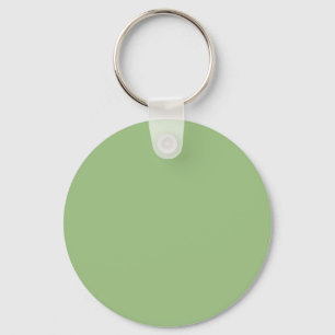 Light Sage Green 9DC183 Colour - Option to Add Nam Key Ring