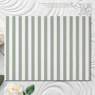 Light Sage Green and White Stripe Tissue Paper