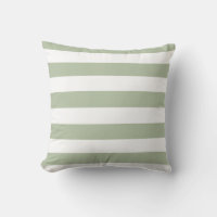 Light Sage Green and White Stripes