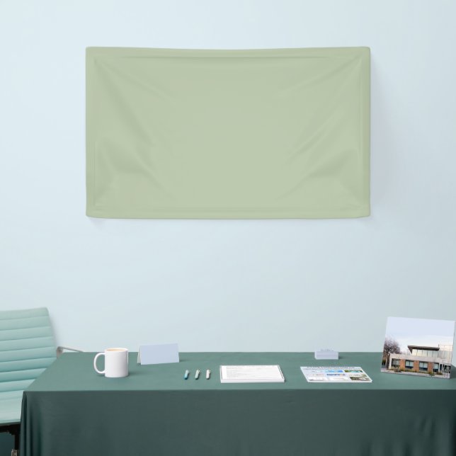 Light Sage Green Solid Colour Banner (Tradeshow)