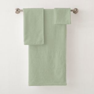 Light Sage Green Solid Colour Bath Towel Set