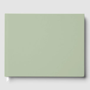 Light Sage Green Solid Colour Guest Book