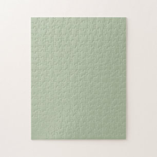 Light Sage Green Solid Colour Jigsaw Puzzle