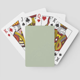Light Sage Green Solid Colour Playing Cards