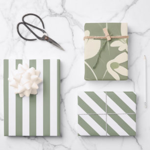 Light Sage Green Variety  Wrapping Paper Sheet