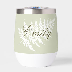Light Sage Green White Fern Your Name White