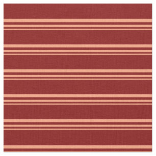 Light Salmon and Maroon Stripes Pattern Fabric