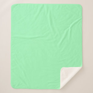 Light sea-foam sherpa blanket