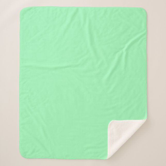 Light sea-foam sherpa blanket (Front)