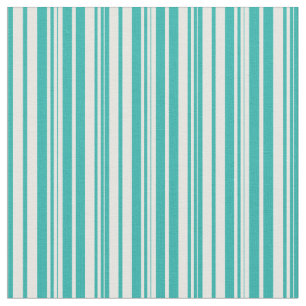 Light Sea Green and White Pattern Fabric