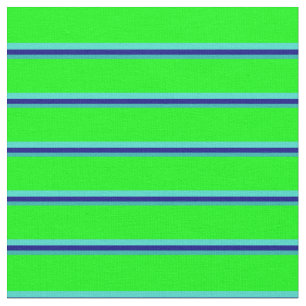 Light Sea Green, Blue, Turquoise & Lime Coloured Fabric