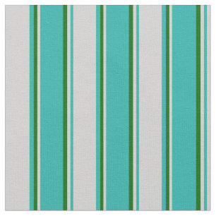Light Sea Green, Light Grey, and Dark Green Lines Fabric