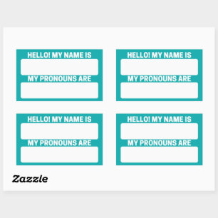 Light Sea Green Name & Pronoun Labels