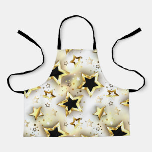 Light seamless with gold stars apron