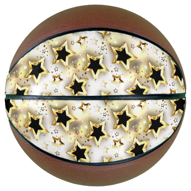 Light seamless with gold stars basketball (Front)