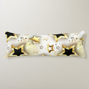 Light seamless with gold stars body cushion