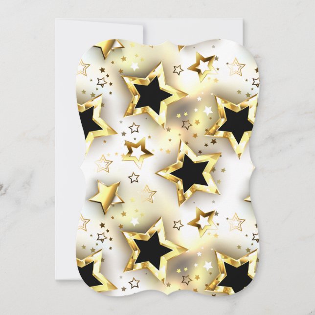 Light seamless with gold stars card (Front)