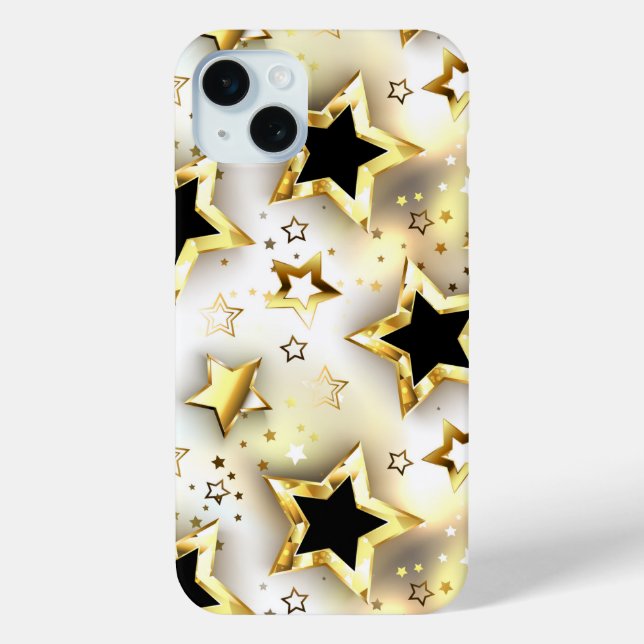 Light seamless with gold stars Case-Mate iPhone case (Back)