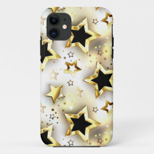 Light seamless with gold stars Case-Mate iPhone case