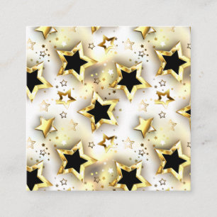Light seamless with gold stars enclosure card