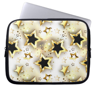 Light seamless with gold stars laptop sleeve