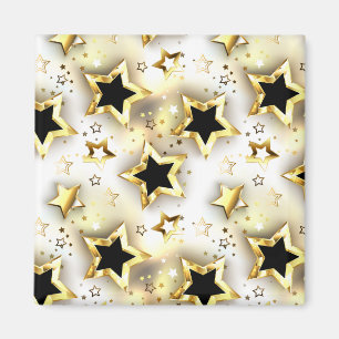 Light seamless with gold stars magnet