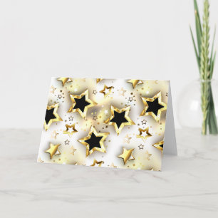 Light seamless with gold stars note card