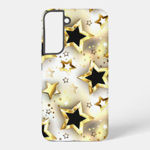 Light seamless with gold stars samsung galaxy case