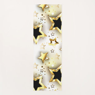 Light seamless with gold stars yoga mat