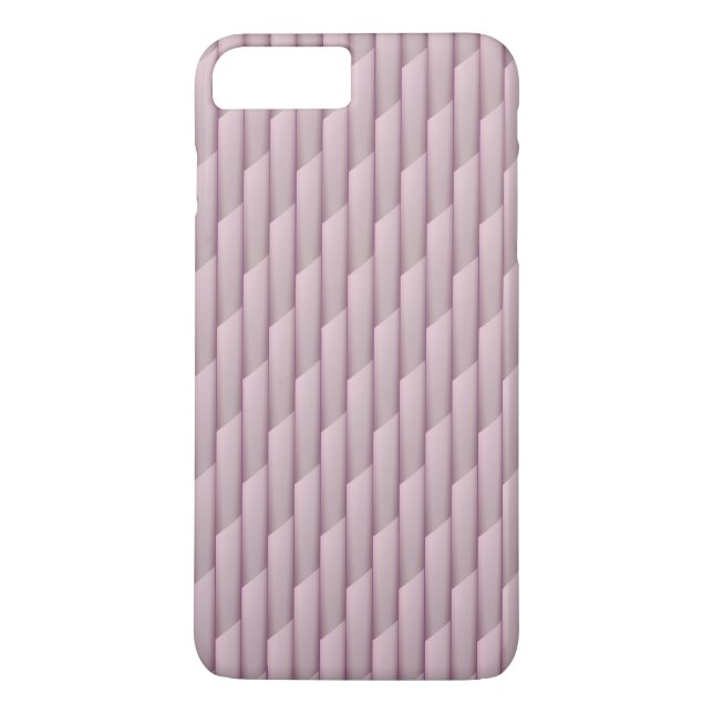 Light Shades of Purple Geometric Abstract Stripes Case-Mate iPhone Case (Back)