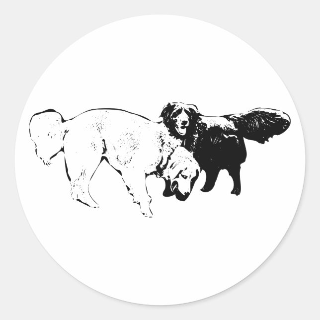 Light & Shadow Pals Classic Round Sticker (Front)
