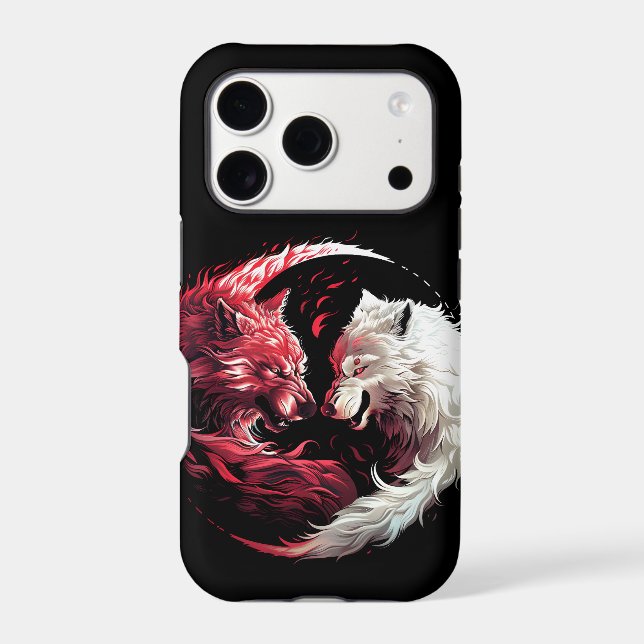 Light Shadow Wolf Spirit Animal Fantasy (Back)