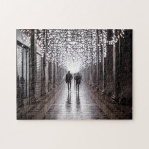 Light, shadows and symmetry - sepia jigsaw puzzle