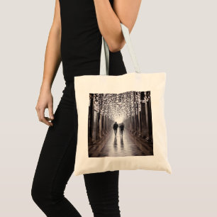 Light, shadows and symmetry - sepia tote bag