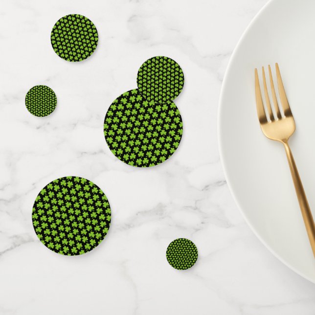 Light Shamrocks Black Confetti (Group)