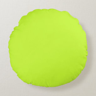 Light Sherbert Leaf Green solid plain colour Custo Round Cushion