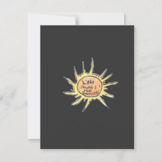 Light Shines Through Darkness  Postcard