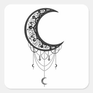 Light Side of the Moon Square Sticker