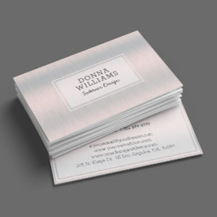 Light silver-gray metallic background business card