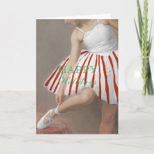 Light Skin Ballerina Peppermint Tutu Card