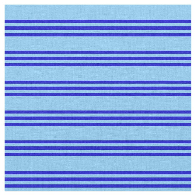 Light Sky Blue and Blue Coloured Pattern Fabric (Close Up)