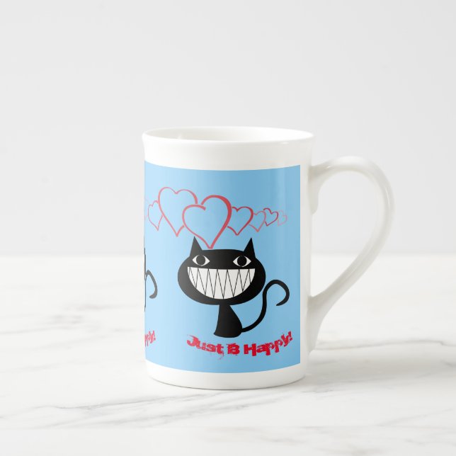 Light Sky Blue Bone China Mug (Right)