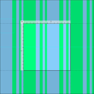 Light Sky Blue & Green Coloured Stripes Fabric