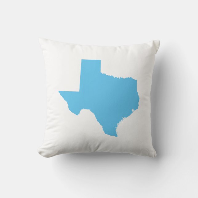 Light Sky Blue Texas Cushion (Front)