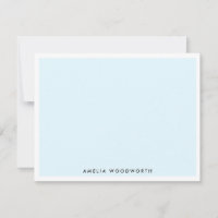 Light Sky Blue White Elegant Classic Minimalist